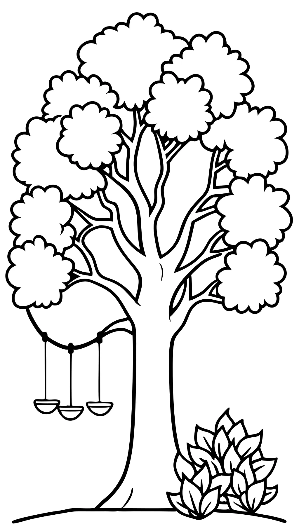 simple tree coloring pages